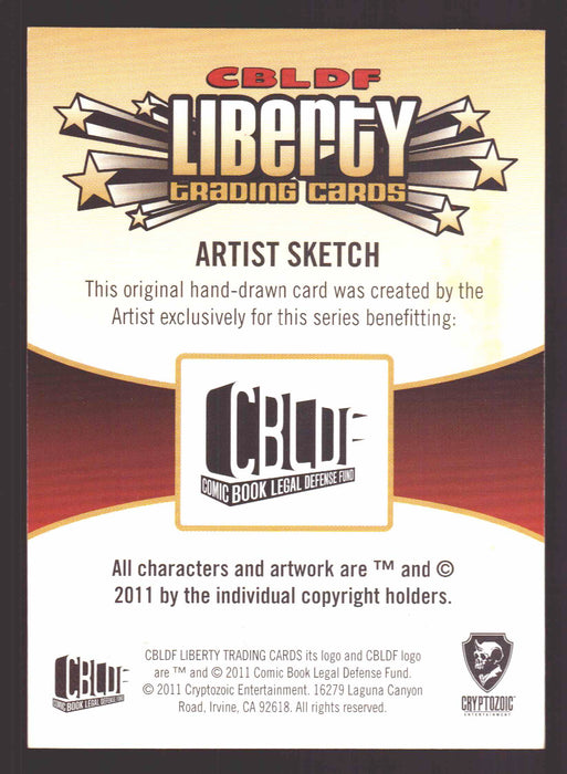 2011 Cryptozoic CBLDF Liberty Artist Sketch Card by Peter Kuper   - TvMovieCards.com