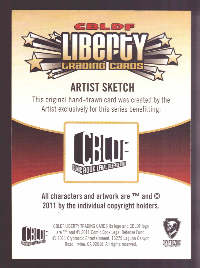 2011 Cryptozoic CBLDF Liberty Artist Sketch Trading Card by George Deep - TvMovieCards.com