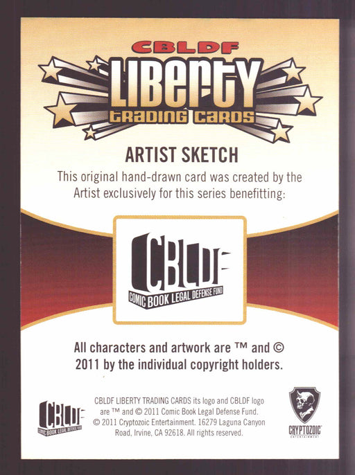 2011 Cryptozoic CBLDF Liberty Artist Sketch Trading Card by George Deep - TvMovieCards.com