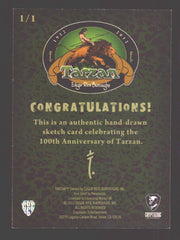 Tarzan 100th Anniversary Artist Sketch Trading Card Cryptozoic - TvMovieCards.com