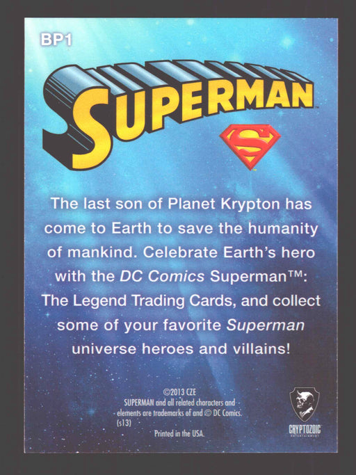 2013 DC Comics Superman: The Legend BP1 Promo Album Exclusive Trading Card - TvMovieCards.com