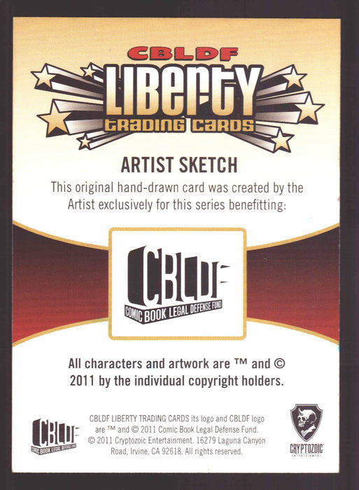 2011 Cryptozoic CBLDF Liberty Artist Sketch Trading Card by Jason Durden   - TvMovieCards.com