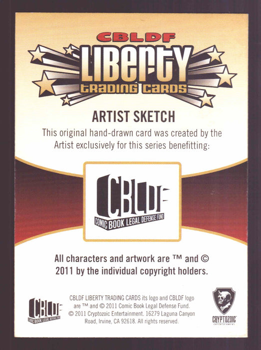 2011 CBLDF Comic Book Legal Defense Fund Liberty Artist Sketch Trading Card - TvMovieCards.com