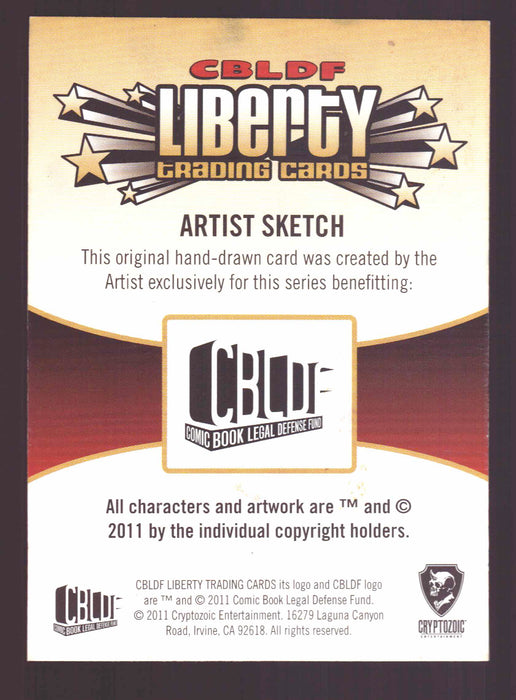 2011 Cryptozoic CBLDF Liberty Artist Sketch Trading Card by Chris Thorne   - TvMovieCards.com