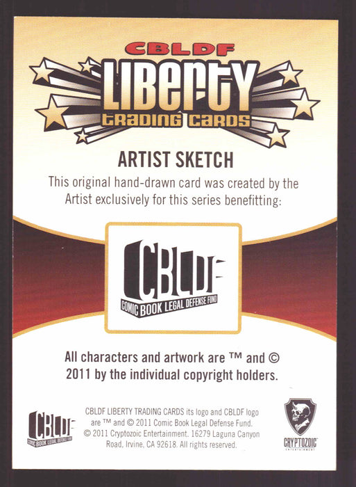 2011 CBLDF Liberty Artist Sketch Coraline Trading Card by Neil Gaiman   - TvMovieCards.com