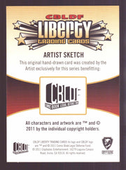 2011 CBLDF Liberty Artist Sketch Trading Card by Wilson Ramos Jr   - TvMovieCards.com