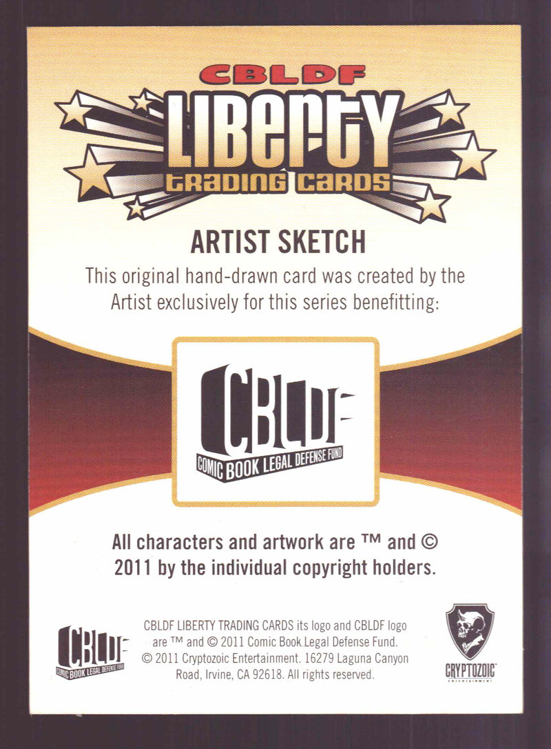 2011 CBLDF Liberty Artist Sketch Trading Card by Wilson Ramos Jr   - TvMovieCards.com