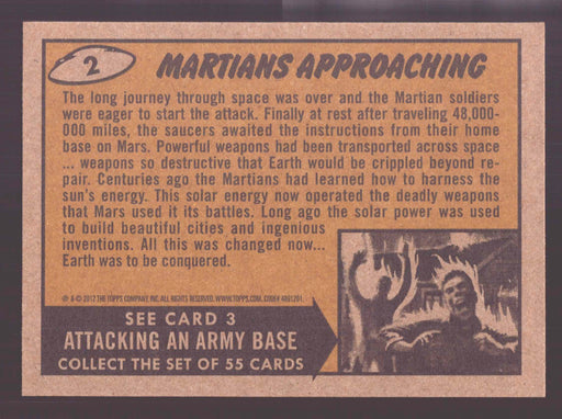 2012 Mars Attacks Heritage Gold Parallel Base Trading Card #2 Martians Approachi - TvMovieCards.com
