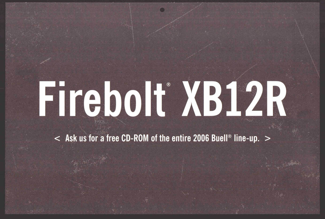 2006 Buell Motorcycle Dealer Sales Floor Specifications Card Firebolt XB12R   - TvMovieCards.com