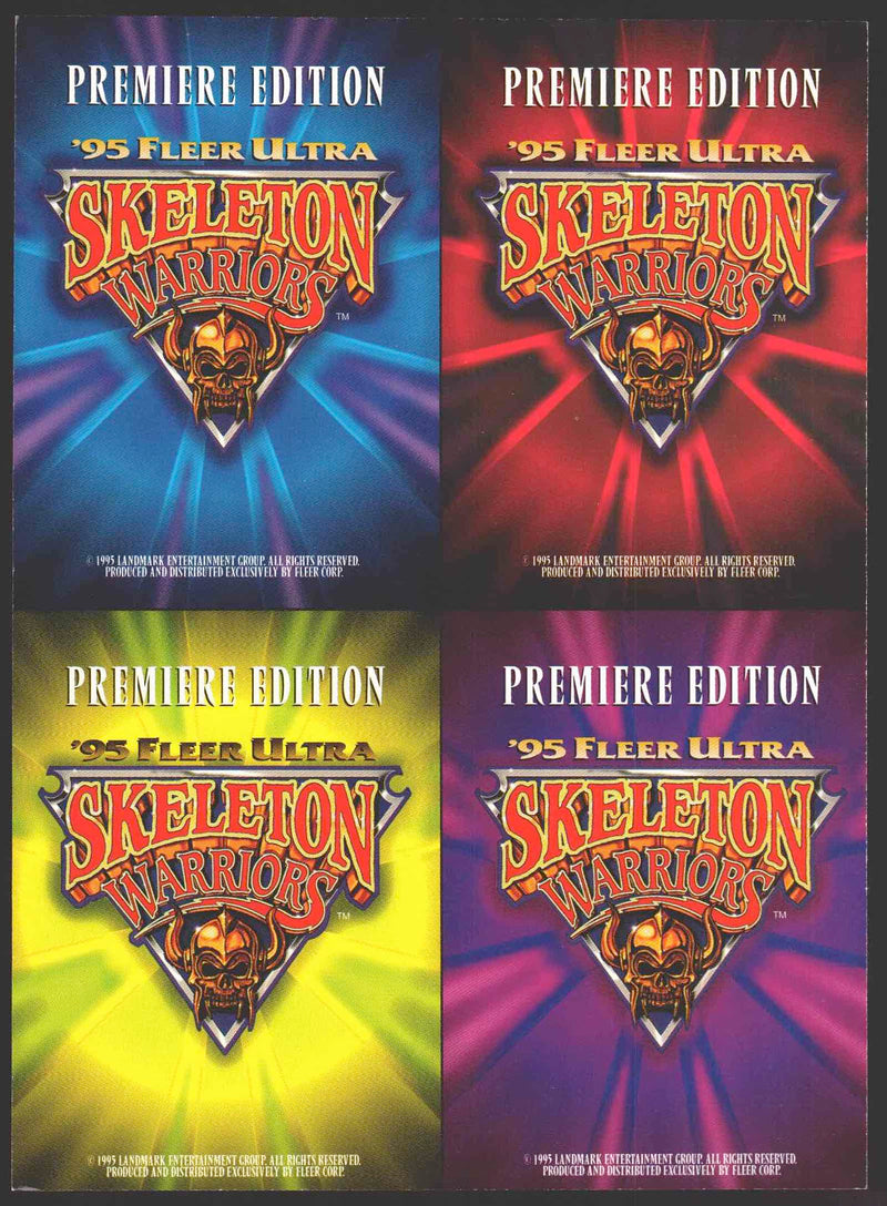 1995 Skeleton Warriors Promo Trading Card Uncut Sheet 4 Cards Fleer Ultra   - TvMovieCards.com