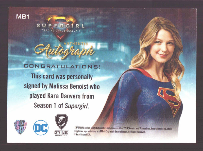 Supergirl Season 1 Melissa Benoist as Kara Danvers Autograph Card Limited MB1 - TvMovieCards.com