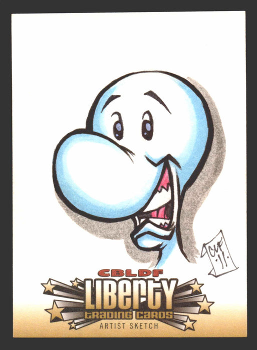 2011 Cryptozoic CBLDF Liberty Artist Sketch Card Bone by Chris Foreman   - TvMovieCards.com