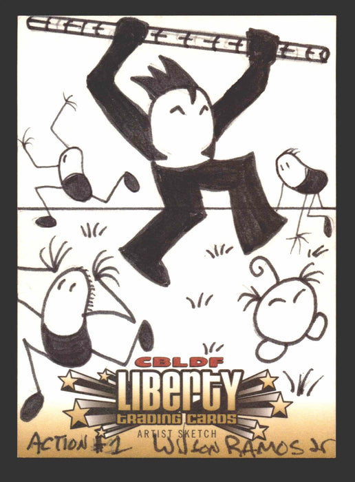 2011 CBLDF Liberty Artist Sketch Trading Card by Wilson Ramos Jr   - TvMovieCards.com