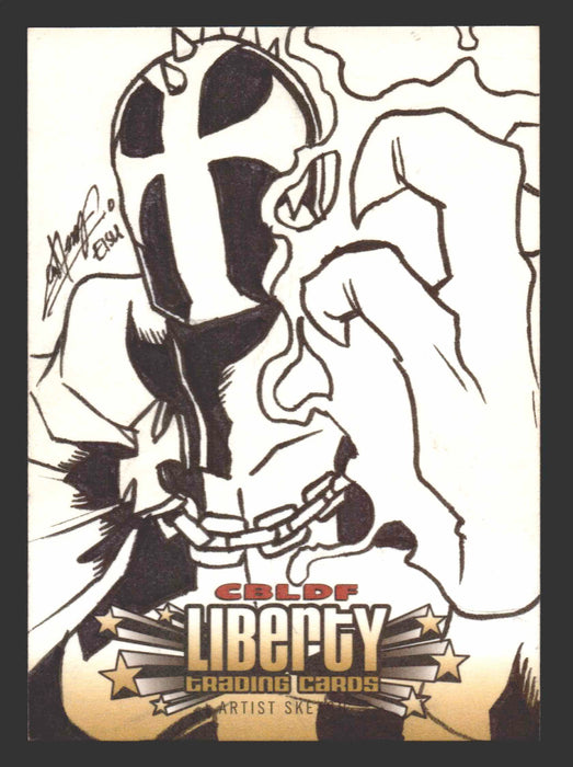 2011 Cryptozoic CBLDF Liberty Artist Sketch Card by Remy "Eisu" Mokhtar - TvMovieCards.com