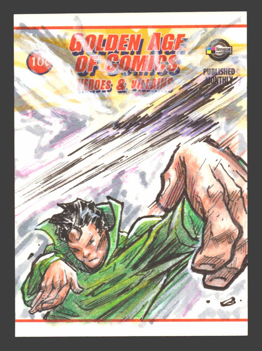 Golden Age of Comics Heroes & Villains Sketch Card Breygent by Daniel "PeZ!" Lop - TvMovieCards.com