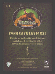 Tarzan 100th Anniversary Artist Sketch Trading Card Chris Thorne Cryptozoic - TvMovieCards.com
