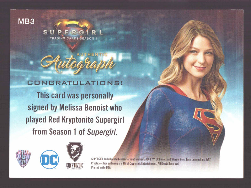 Supergirl Season 1 Melissa Benoist as Kara Danvers Autograph Card Limited MB3 - TvMovieCards.com
