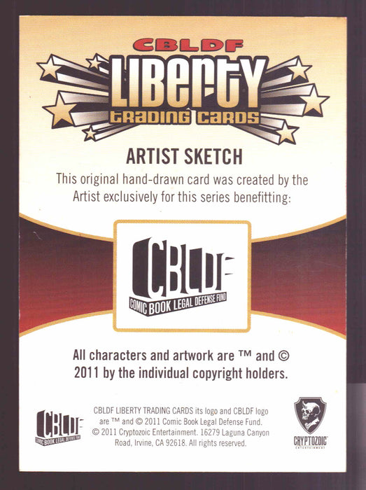 2011 CBLDF Comic Book Legal Defense Fund Liberty Artist Sketch Trading Card - TvMovieCards.com