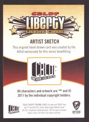 2011 CBLDF Comic Book Legal Defense Fund Liberty Artist Sketch Trading Card   - TvMovieCards.com