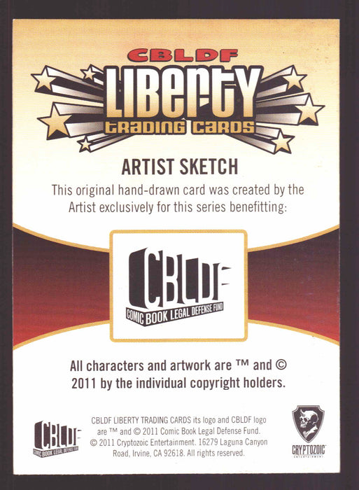 2011 CBLDF Comic Book Legal Defense Fund Liberty Artist Sketch Trading Card   - TvMovieCards.com