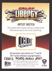2011 Cryptozoic CBLDF Liberty Artist Sketch Card Bone by Chris Foreman   - TvMovieCards.com