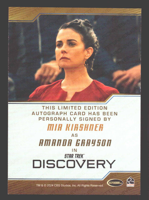 2025 Star Trek Discovery Season 5 Mia Kirshner Incentive Box Autograph Card - TvMovieCards.com