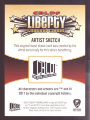 2011 Cryptozoic CBLDF Liberty Artist Sketch Card by Remy "Eisu" Mokhtar - TvMovieCards.com