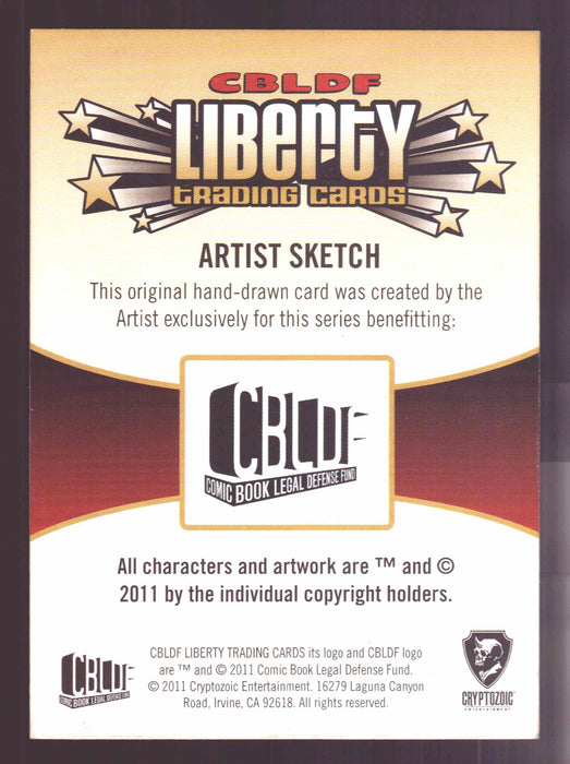2011 Cryptozoic CBLDF Liberty Artist Sketch Card by Remy "Eisu" Mokhtar - TvMovieCards.com