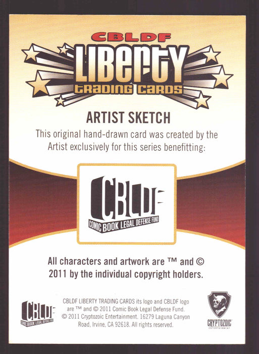 2011 Cryptozoic CBLDF Liberty Artist Sketch Card Walking Dead Charlie Adlard   - TvMovieCards.com