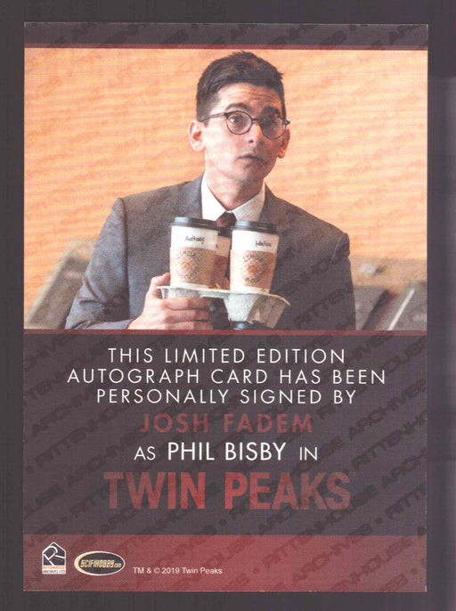 2025 Twin Peaks Log Lady Chronicles Josh Fadem Archives Box Autograph Card - TvMovieCards.com