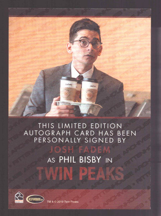 2025 Twin Peaks Log Lady Chronicles Josh Fadem Archives Box Autograph Card - TvMovieCards.com