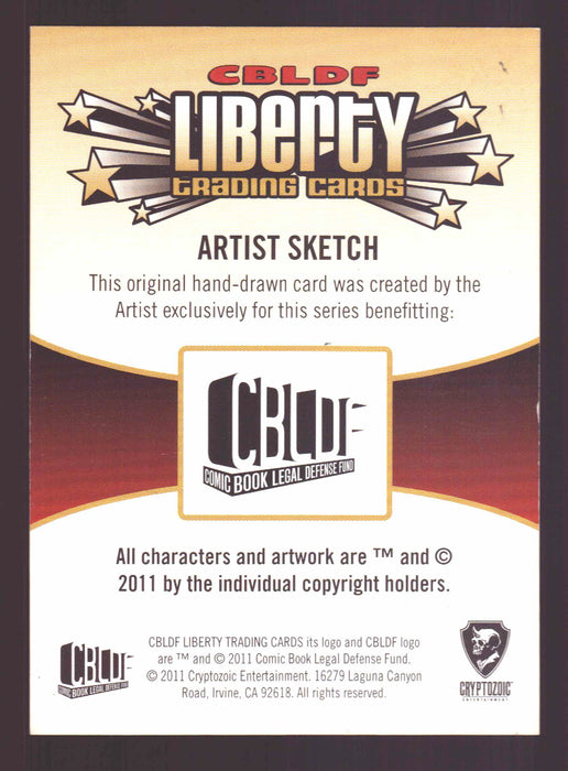 2011 CBLDF Liberty Artist Sketch Trading Card by Wilson Ramos Jr   - TvMovieCards.com