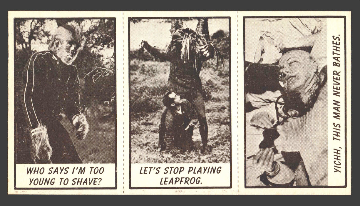 1963 Monster Laffs Midgees Trading Card Panel of 3 Cards #82 #29 #94 - TvMovieCards.com