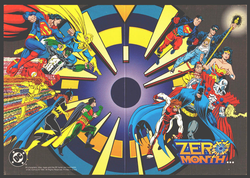 1994 DC Comics Zero Month The Beginnings Of Tomorrow Promo Checklist Card