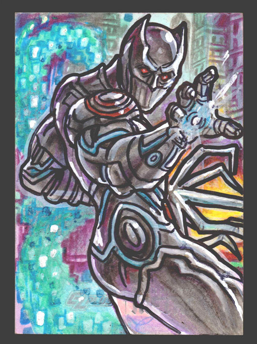 2024 CZX Dark Nights Metal Artist Sketch Trading Card Christoffer Allen O. Victoria