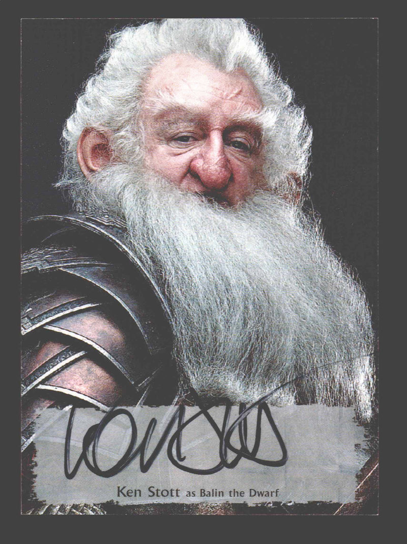 Hobbit Battle of the Five Armies Ken Stott as Balin Autograph Card KS-P