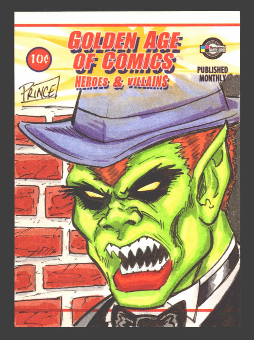 Golden Age of Comics Heroes & Villains Sketch Card Breygent by Buddy Prince - TvMovieCards.com