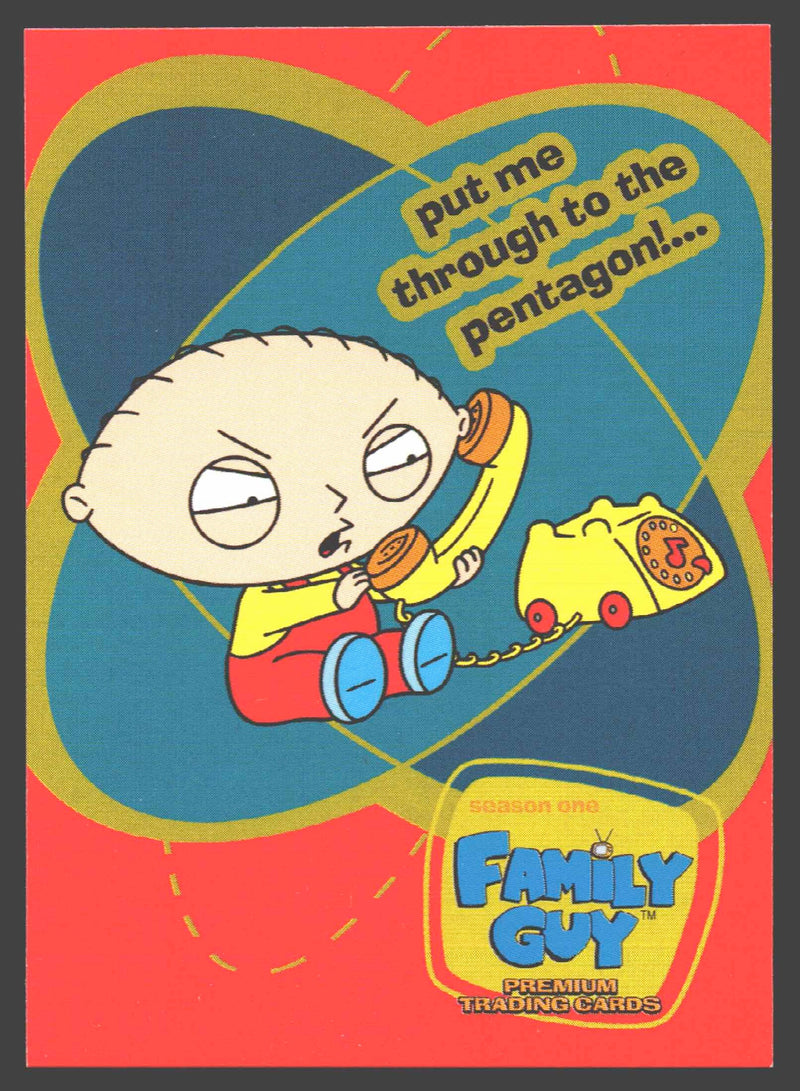 Family Guy Season 1 Promo Card P3 Stewie Inkworks 2005