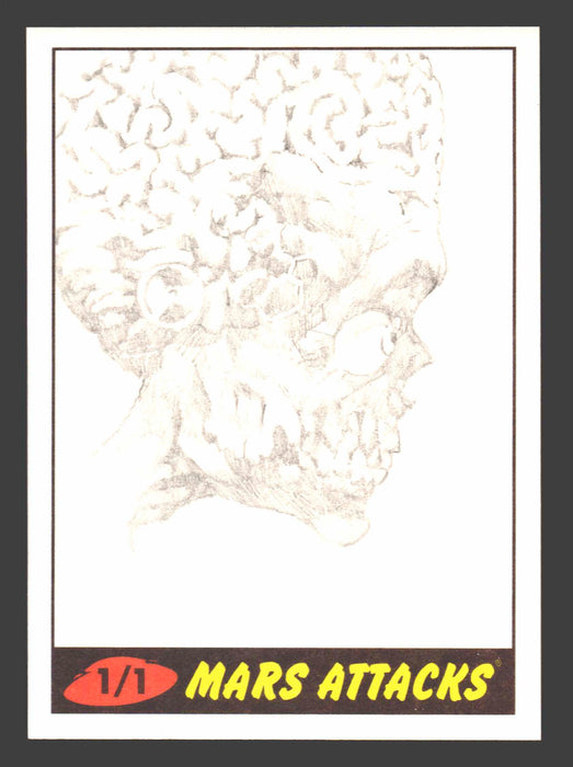 2012 Mars Attacks Heritage Artist Autograph Sketch Trading Card 1/1 Robert Teranishi