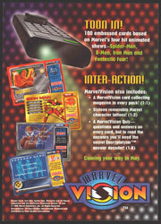 1996 Marvel Vision Uncut 4 Card Embossed Promo Sheet Fleer Spiderman Wolverine   - TvMovieCards.com