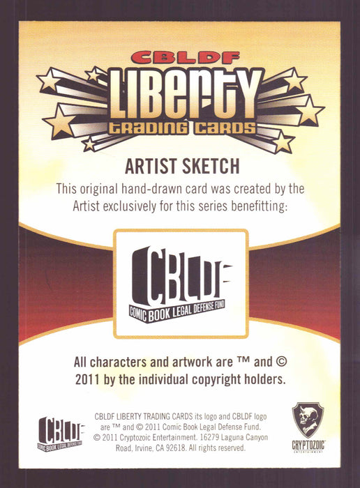 2011 CBLDF Comic Book Legal Defense Fund Liberty Artist Sketch Trading Card   - TvMovieCards.com