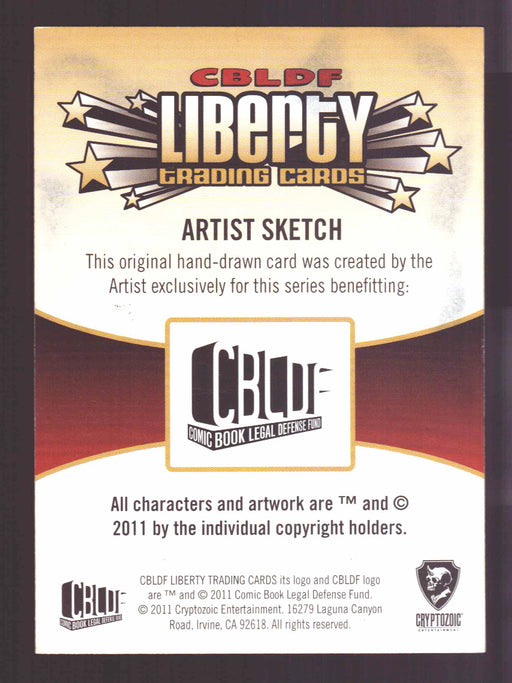 2011 Cryptozoic CBLDF Liberty Artist Sketch Trading Card by Chris Thorne   - TvMovieCards.com