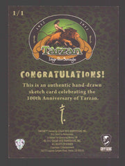 Tarzan 100th Anniversary Artist Sketch Trading Card Wilson Ramos Jr Cryptozoic - TvMovieCards.com