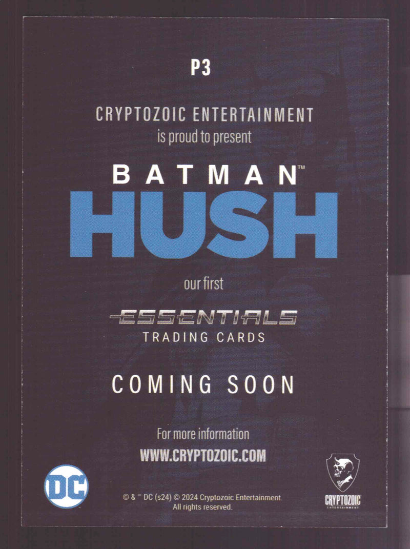 2024 Batman Hush Essentials Promo Trading Card P3 Philly Non Sport Show - TvMovieCards.com