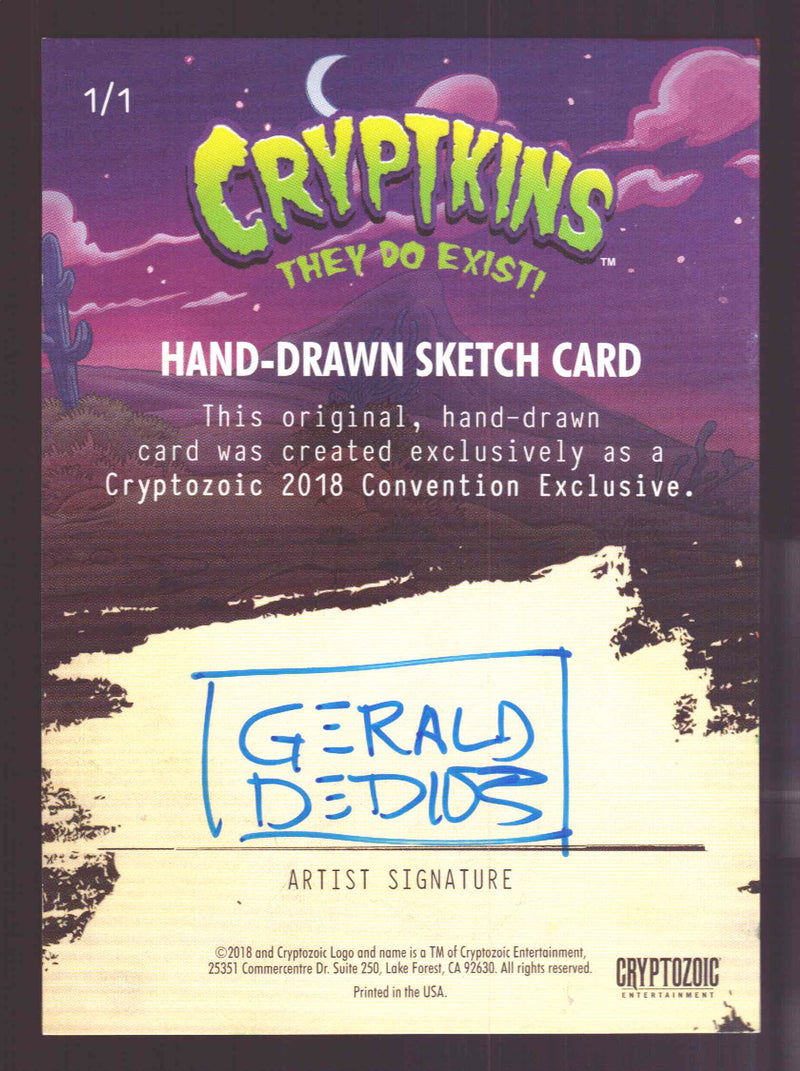 2018 Crypt kins Sketch Trading Card by Gerald de Dios Convention Exclusive - TvMovieCards.com