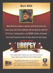 2011 Cryptozoic CBLDF Liberty Artist Mark Waid Autograph Card - TvMovieCards.com