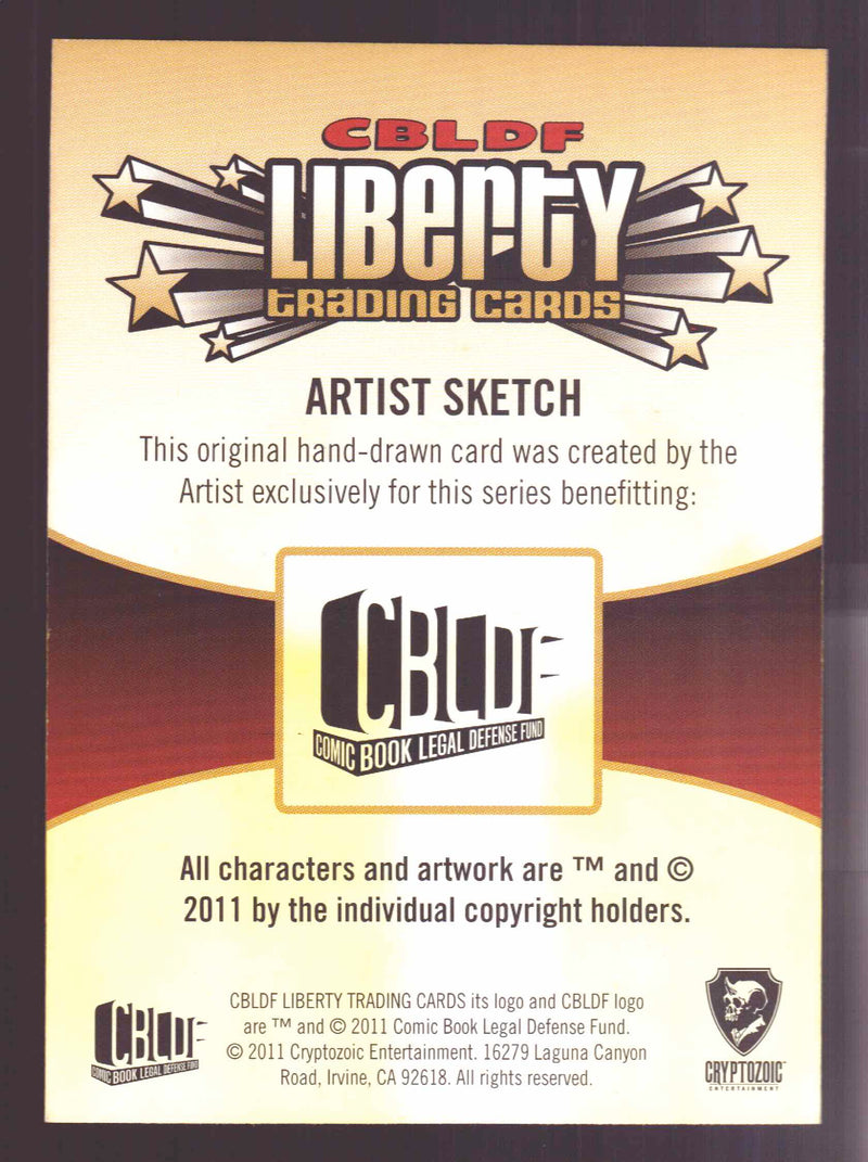 2011 CBLDF Comic Book Legal Defense Fund Liberty Artist Sketch Trading Card - TvMovieCards.com