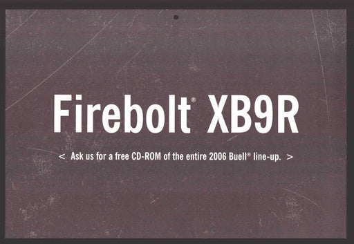 2006 Buell Motorcycle Dealer Sales Floor Specifications Card Firebolt XB9R   - TvMovieCards.com