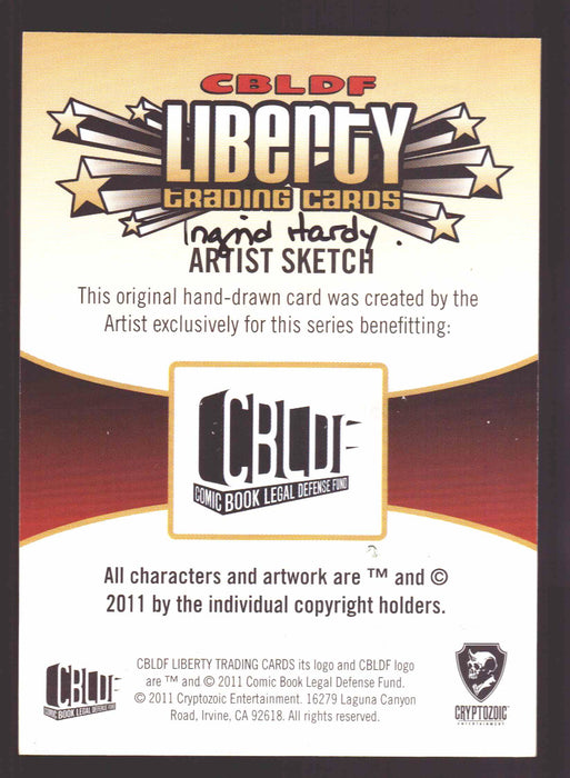 2011 Cryptozoic CBLDF Liberty Artist Sketch Card Bone by Ingrid Hardy   - TvMovieCards.com