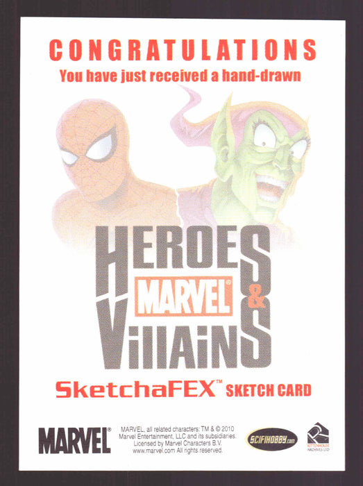 The Avengers Silver Age Heroes & Villains Artist Sketch Card by Daniel Horn da Rosa - TvMovieCards.com